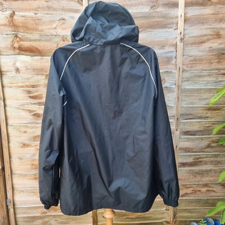 Adidas Men's Size XL Long Sleeve Black Hooded Windbreaker Jacket imagen 5